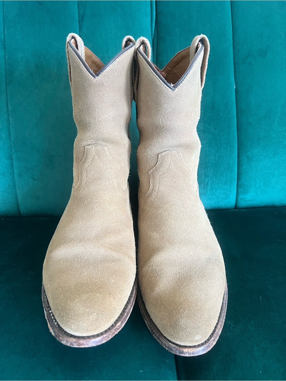 Tan Rhodes Roper Boots Men’s 8 - Picture 8 of 9